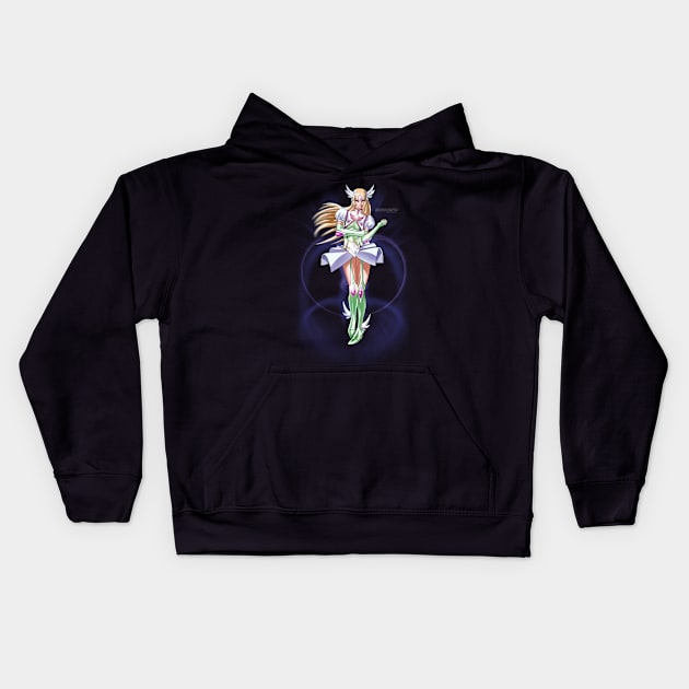 Yuna of eagle Kids Hoodie by monoguru